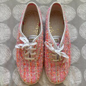 Keds Oh Joy! Champion Pink Multi Woven Shoes Sneakers WF62389 Sz 7